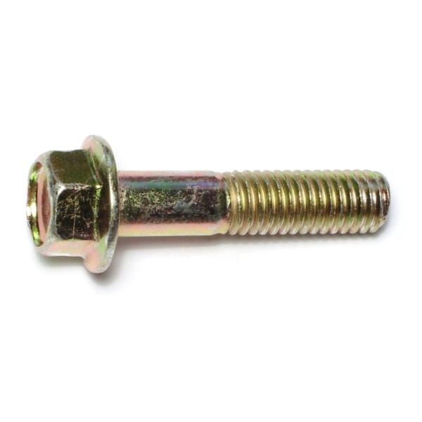 Midwest Fastener Grade 8, 7/16"-14 Flange Bolt, Zinc Plated Steel, 2 in L, 4 PK 74644 - main